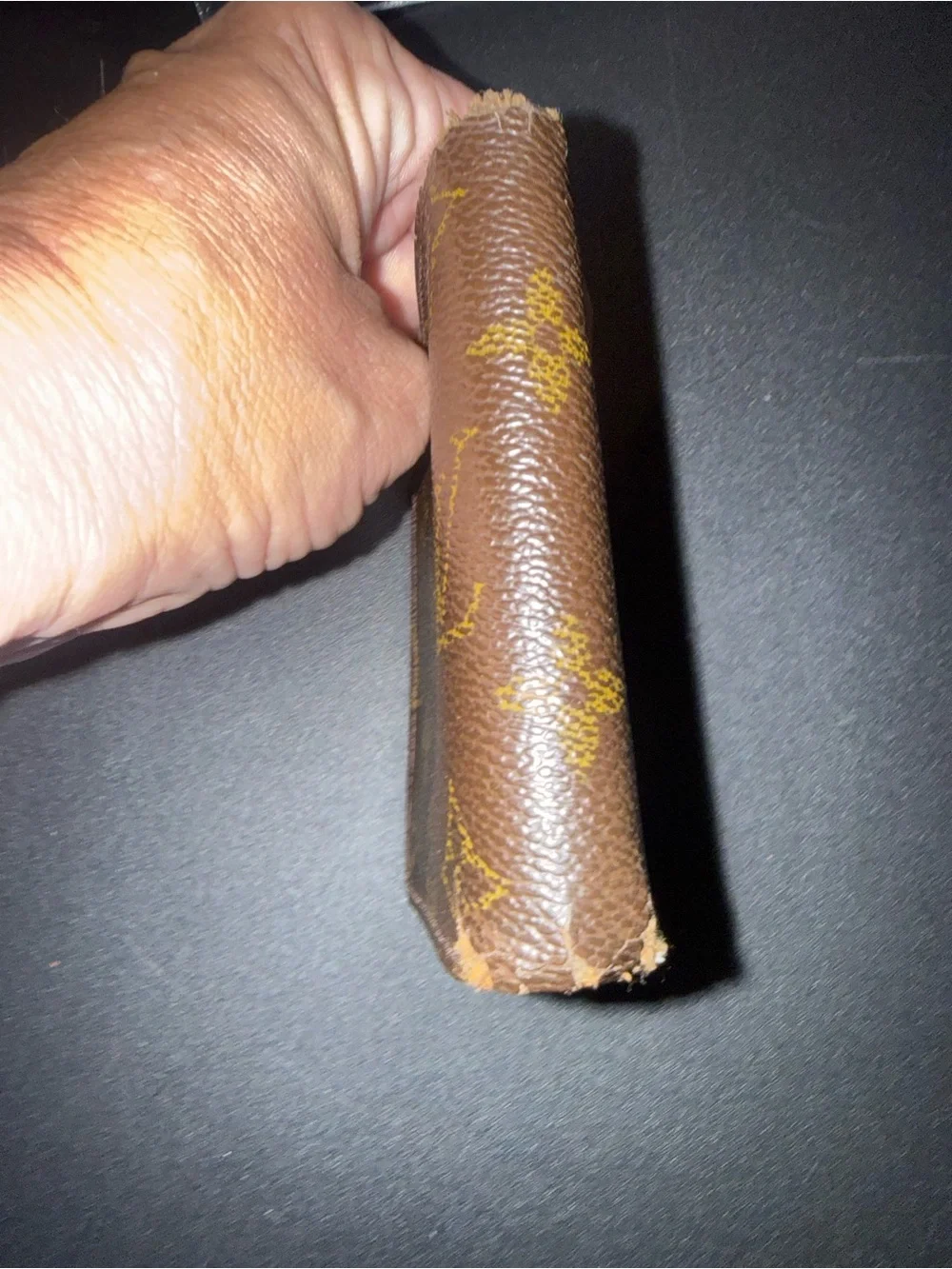 Louis Vuitton Brown Monogram Money wallet with Tan Trim